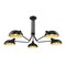 Z-Lite Bellamy Semi Flush Mount, 5-Light, 52 In.W x 52 In.L x 8.25 In.H, Matte Black/Matte Black Outer 1942-5SF-MB - alternate 2